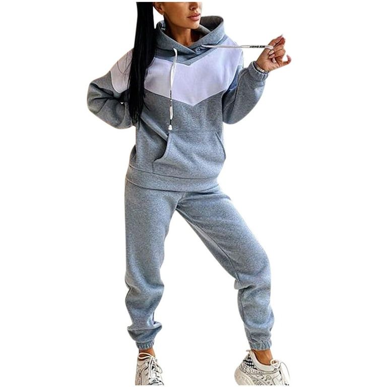 Spring Casual Outfits for Women Long Sleeve Hoodie with Sweatpants Athletic  Tracksuits Sweatsuits Two Piece Sets 