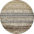 thumbnail image 1 of Art Carpet 21933 5 ft. Novi Collection Flowing Woven Round Area Rug, Beige, 1 of 3