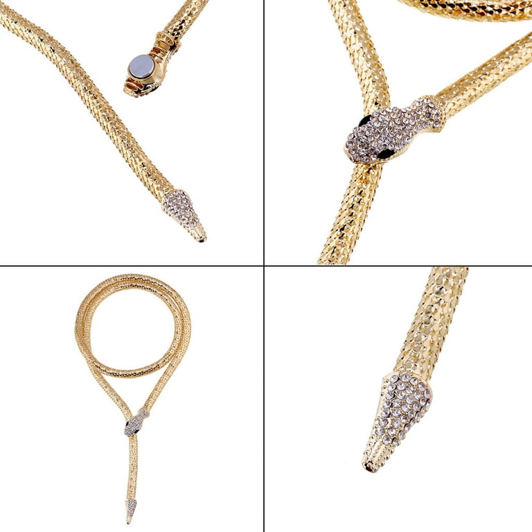 Snake Wraparound Necklace Gold Snake Wraparound Necklace Gold