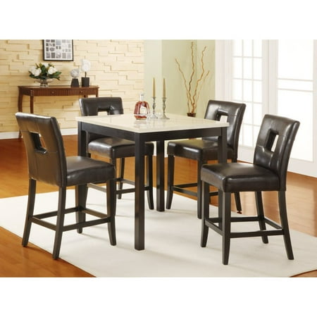 Homelegance Archstone 5 Piece Faux Marble Counter Height Dining Set Brown Homelegance Archstone 5 Piece Faux Marble Counter Height Dining Set Brown