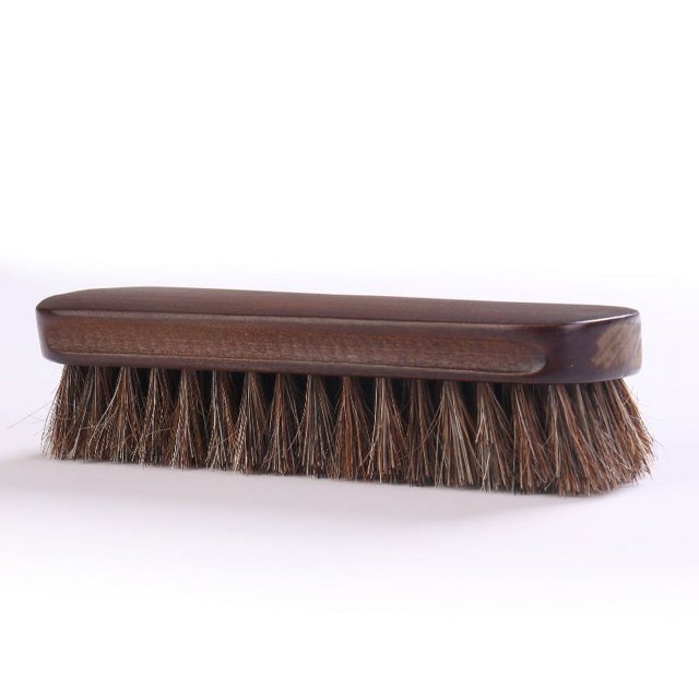 Cepillo de pelo de caballo, para engrasar, pulir, limpiar, quitar el polvo, cepillo de pelo suave para zapatos, juego de herramientas para limpiar zapatos