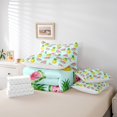 thumbnail image 5 of Manfei Kawaii Watermelon Pineapple Bedding Comforter Set 7 Pieces, Cartoon Fruit Print Full Bedding Set, Teens Kids Child Reversible Fitted Sheet Flat Sheet, Luxury Bedroom Decor, 5 of 7