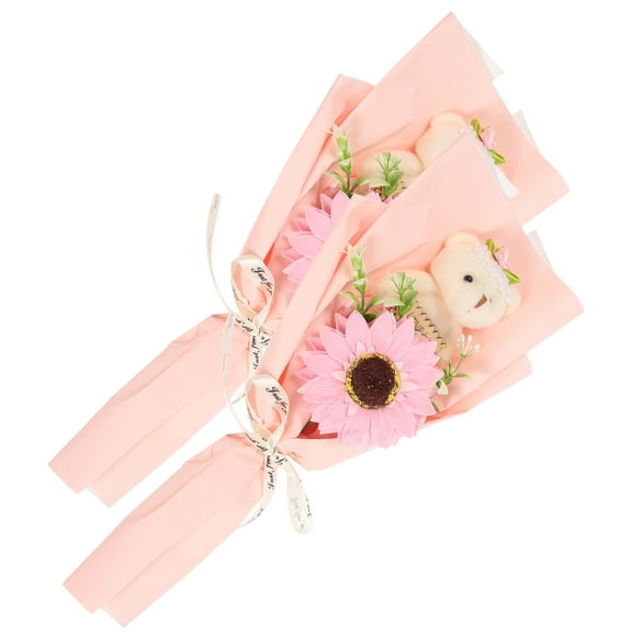 Supvox Graduation Animal Gift Bear Shape Pink 2Pcs