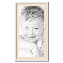 ArtToFrames 22x40" Matted Picture Frame with 18x36" Single Mat Photo Opening Framed in 1.25" Satin White Frame and 2" French Creme Mat (FWM-3966-22x40)
