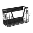 thumbnail image 3 of Estante lateral plegable multiusos para refrigerador, cesta organizadora móvil magnética Negro, 3 of 9