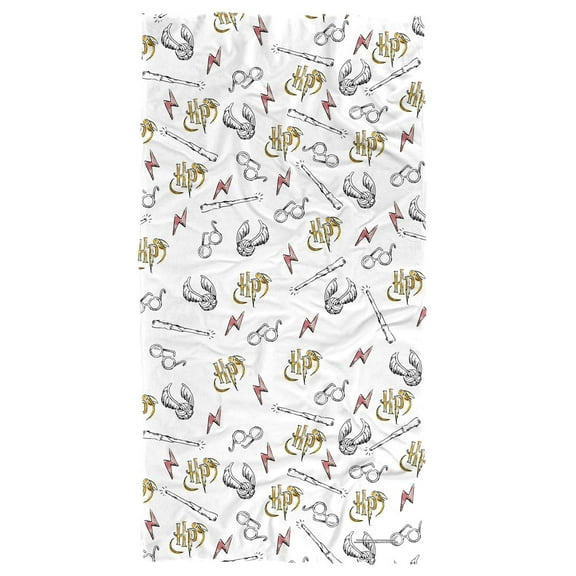 Harry Potter Whimsical Water Color Officially Licensed Beach Towel 30' X 60'
