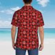 thumbnail image 4 of Fotbe Snowflakes On A Buffalo Plaid Camisa Hawaiana para Hombre Unisex – Camisa Casual de Verano con Botones de Manga Corta de Algodón y Lino,XX-Large, 4 of 7