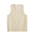thumbnail image 5 of Tauxra Men's Sleeveless Mesh Vest,Summer Hollow Out Fitness V Neck Breathable Knit, 5 of 7