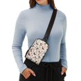 thumbnail image 4 of FOR U DESIGNS Dachshund Sling Bag Doughnut Crossbody Fanny Pack Travel Shoulder Pack PU Leather Chest Daypack for Women Cute Dog Small Crossbody Bag with Adjustable Shoulder Strap, 4 of 7