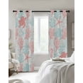 thumbnail image 3 of Fsddascl Red Aqua Coastal Blackout Curtains for Bedroom/Living Room, Thermal Insulated Kitchen Curtains, Sea Turtle Nautical Coral Summer Beach Grommet Darkening Window Treatment Drapes 42"x84"x2, 3 of 8