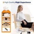 thumbnail image 2 of Ktaxon Office Chair with Chenille Fleece Upholstery, Flip-Top Armrest Desk Chair on Metal Star Base, Adjustable Height & Quiet Casters for Home Study Beige, 2 of 7