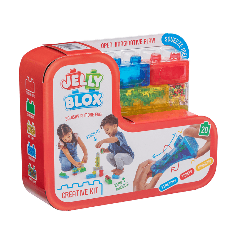 Jelly Blox Creative Kit | 20 Blocks to Squeeze, Stretch, Squish