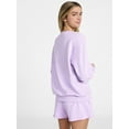 thumbnail image 3 of No Boundaries Cozy Sleep Long Sleeve Top, Women’s, 3 of 5