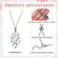 thumbnail image 3 of Crystal Holder Necklace, Stainless Steel Adjustable Crystal Cage Stone Holder Necklaces Replacement 2.7 Inch Length for Women Men, Colorful, 3 of 6