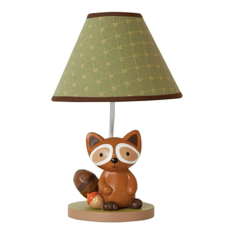 Lambs & Ivy Echo Lamp with Shade & Bulb - Brown, Green, Animals, Woodland