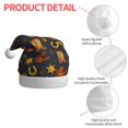 thumbnail image 4 of Kowoue Wild West Golden Horseshoe Pattern Santa Hat Christmas Hats for Adults, Holiday Unisex Velvet Comfort Xmas Hat for Women Men, 4 of 6