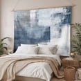 thumbnail image 3 of Blue Large Tapestry for Bedroom Wall Hanging Tapestry, Retro Oil Painted Modern Abstract Art Ceiling Backdrop Tapestries Poster Blanket Wall Decor for Teens Room Living Room Dorm 85" x 90", 3 of 8