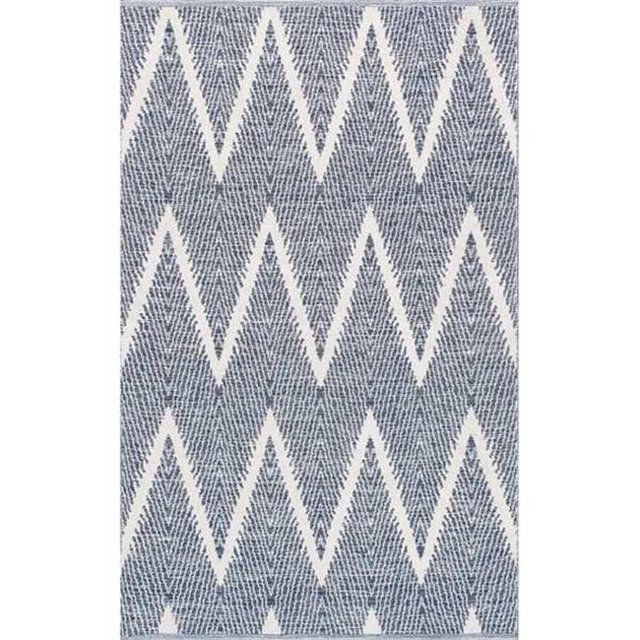 Pasargad PLW-06 4x6 4 x 6 Pieds Collection Simplicité Main - Tapis de Coton Tissé & 44; Marine