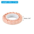 thumbnail image 2 of Uxcell 0.6" Wide 2 Yards Self Adhesive Lace Tape Ribbon Stickers Masking Cotton Decorative for Craft, Apricot Pink 3 Pcs, 2 of 6