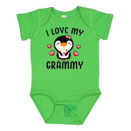 

Inktastic I Love My Grammy with Cute Penguin and Hearts Girls Baby Bodysuit