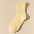 thumbnail image 4 of HJQEQVD 2Pcs Warm Fuzzy Socks for Women Plus Size Compression Socks Wide Calf for Women Men Large Size Knee High Support Stockings Socks for Women Solid Color Womens Socks,Yellow One Size, 4 of 5