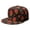 Red Strawberry, variant on Black and White Cow Print Flat Brim Snapback Hat - Adjustable Farmhouse Vintage Baseball Cap for Men & Women - Country Style Animal Design Urban Streetwear
