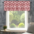 thumbnail image 4 of Valentine's Day Valances for Windows Red and White Buffalo Plaid Love Heart Rod Pocket Curtain Valance Window Treatment Short Curtains for Kitchen Living Room, 60"x14", 4 of 9
