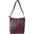 thumbnail image 4 of CCWBAGS Genuine Leather Cross Body Carry Purse, Wine, 4 of 6