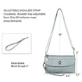 thumbnail image 2 of Women's casual crossbody bag with soft and lightweight PU adjustable shoulder straps, 2 of 5