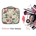 thumbnail image 6 of FORMRS Travel Makeup Bag Large Capacity Train Case Cosmetic Organizer with Adjustable Dividers, Small Strawberry Pattern, 6 of 8