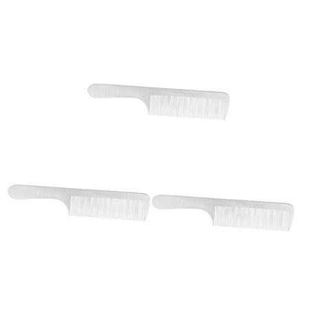 3 pcs Steel Groomer Beard Smoothing Stainless Hair Men Home Barber for Professional Silver Anti Anti-static Resistant Tool Comb Heat Static Titanium Carbon Fiber Xcmsilver and