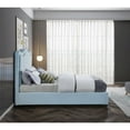 thumbnail image 6 of Meridian Furniture Felix Light Blue Linen Textured Fabric Queen Bed, 6 of 8