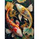 thumbnail image 1 of (18CTAFF-019 35x45 color) hilo algodón ecológico bordado 18CT 2 hebras impresión 35*45cm kit serie punto cruz koi, 1 of 9
