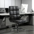 thumbnail image 2 of Executive Office Chair, Velvet Ergonomic Comfy Desk Chair, High Back Computer Chair with Adjustable Tilt Angle and Flip-up Arms (Without Footrest Black), 2 of 15