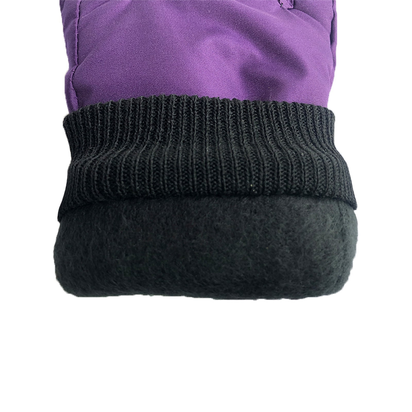 Winter Leather Gloves For Kids Boys Girls (7-12 years old) Snow Windproof Waterproof Mittens Outdoor Sports Skiing Riding Contrast Color Warm for Gifts
