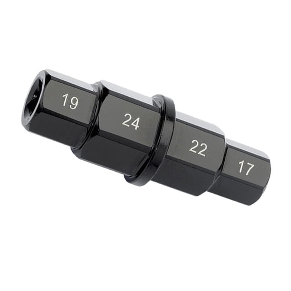 Herramienta de eje hexagonal para motocicletas 17, 19, 22, 24 mm multifunción y confiable 3/8 pulgadas antioxidante Hex Allen adaptador de Zulema Adaptador de eje hexagonal