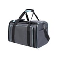 thumbnail image 1 of Transportín extensible para mascotas, transportador extensible para gatos, cómodo, transpirable, impermeable, lado suave, plegable para caminar, gris azul, 1 of 9