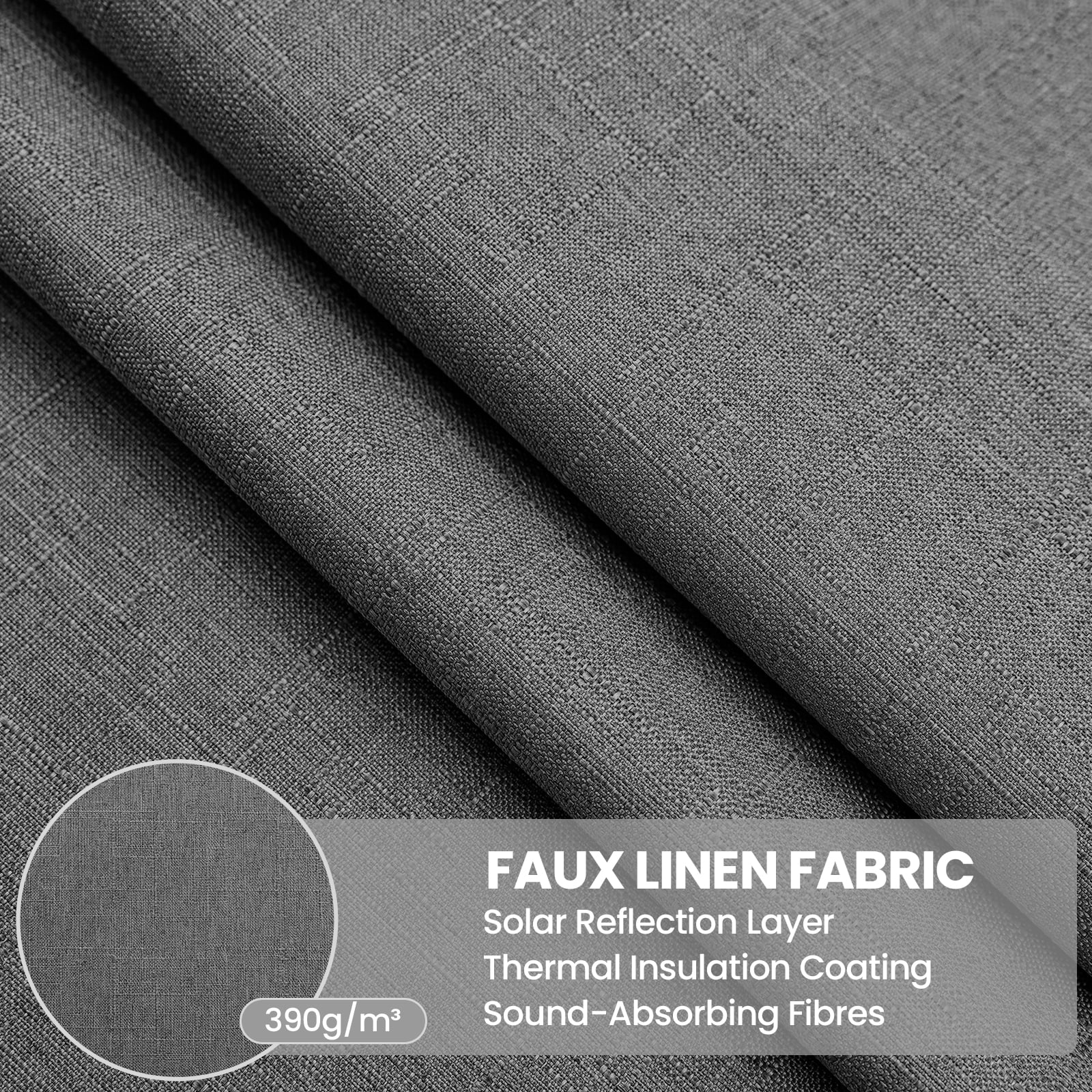 JIATER Blackout Curtains,42 x 84 inch Blackout Curtains Set of 2 for Bedroom Living Room,Thermal Insulated Room Darkening Drapes with Grommet,Dark Gray
