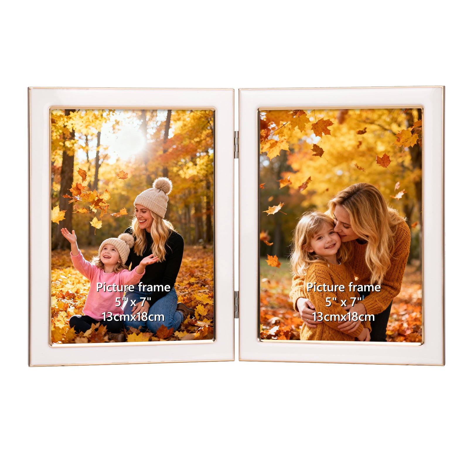 Afuly 4x6 Picture Frame, 360¬∞ Folding Wooden Collage Grey