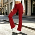 thumbnail image 6 of Stamzod Flare Leggings for Women High Waisted Bell Bottom Sweatpants Casual Workout Pants with Pockets, 6 of 8