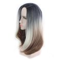thumbnail image 3 of WXLCISI Long Wavy Ombre White to Brown Wigs for Women Synthetic Hair Heat Resistant Ombre Wig for Daily Party Use-21Inches, 3 of 7