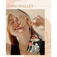 thumbnail image 6 of Gemfits Credit Card Holder for Women Cute Girls Female Rfid Leather Cardholder Wallets with Keychain Purse Kawaii Girly Aesthetic Print Zipper,Mushroom Skull, 6 of 6