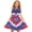 Multicolor, variant on Amidoa Girl Dresses Short Sleeve 4th of July A-Line Swing Dress Casual Summer Sundress for Kids Multicolor Size 9