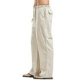 thumbnail image 3 of Men's Casual Linen Pants Yoga Drawstring Loose Trousers, 3 of 4