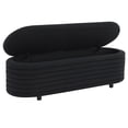thumbnail image 4 of SAFAVIEH Couture Jaymie Solid Boucle Modern Bench with Storage, Black/Black, 4 of 6