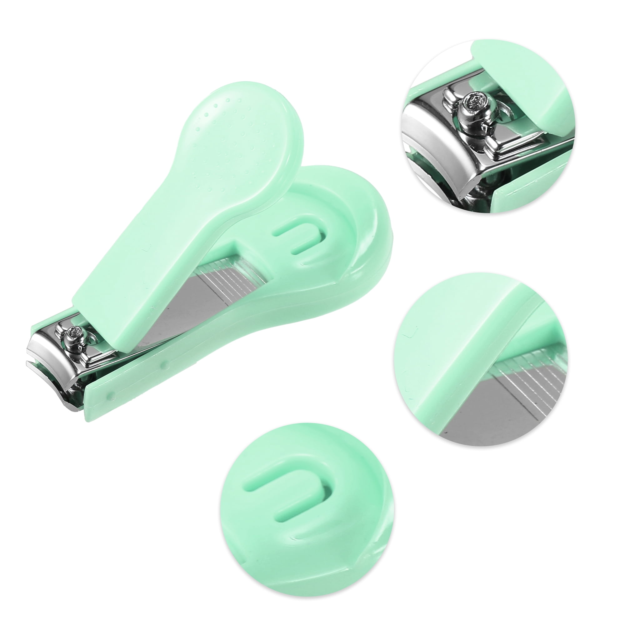 Unique Bargains Portable Nail Clippers Toenail Clippers 2.44"x0.98"x0.51" Green