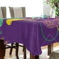 thumbnail image 3 of 60"x90" Mardi Gras Tablecloth, Waterproof Washable Polyester Square Table Cover Durable Tablecloth for Kitchen Dining Table Party Decor, 3 of 7