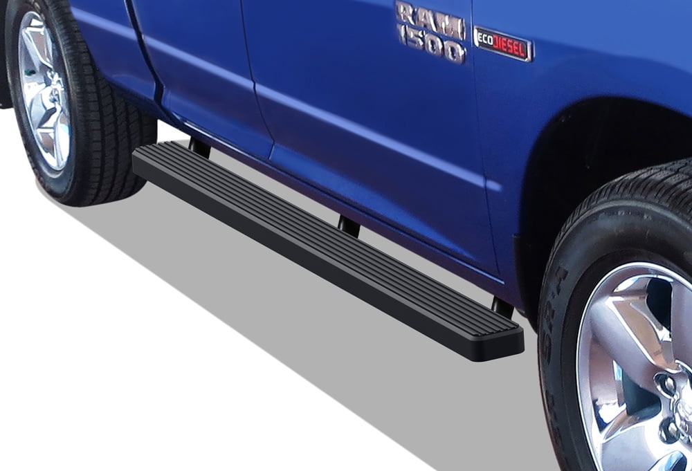 APS iBoard Running Boards 4 inches Matte Black Compatible with Ram 1500 ...