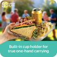 thumbnail image 3 of Wavelock180 GreatPlate Disposable Plate & Lid with Built-In Cup Holder, Serves as Cover, 10 Count, 3 of 5