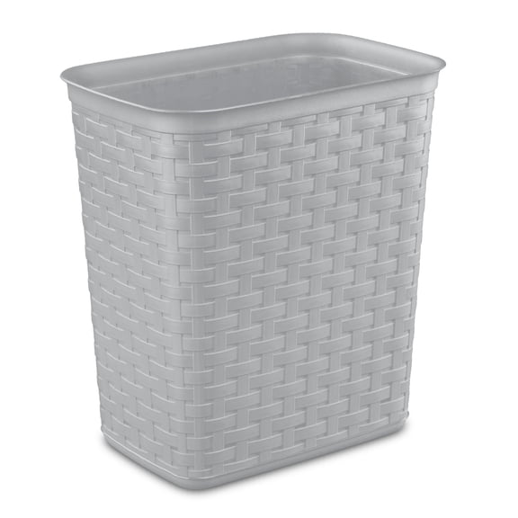 Sterilite 3.4 Gallon Trash Can, Plastic Weave Bathroom Trash Can, Multiple Colors